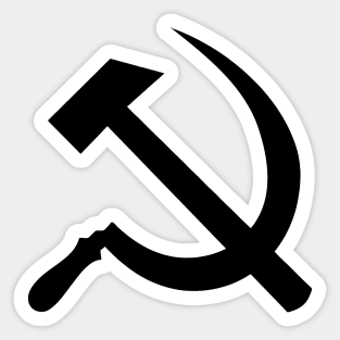 Hammer and Sickle Black Sticker